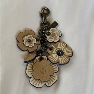 Coach tea rose bag charm